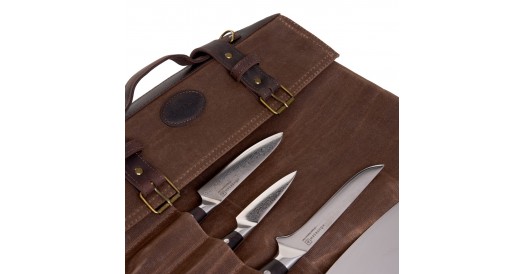 Zestaw Noży ESSENTIAL PROFESSIONAL OLIVE WOOD + Torba na Noże Kohersen Professional