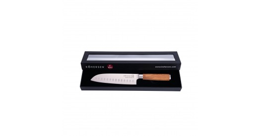 Nóż Santoku KOHERSEN Essence OLIVE WOOD  17,8 cm