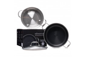 Garnek do gotowania na parze z powłoką DIAMOND Kohersen Black Cube 28 cm, 8,3 l