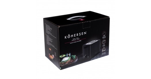 Toster Kohersen Modern Matt B088, 900 W, czarny