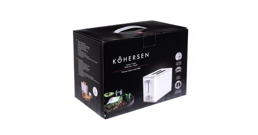 Toster Kohersen Modern Matt B088, 900 W, biały