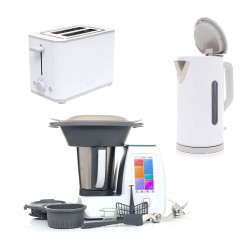 Zestaw wielofunkcyjny robot kuchenny + toster i czajnik Kohersen Modern Matt, biały