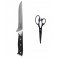 Zestaw n&oacute;ż do trybowania BONING KOHERSEN Elegance EBONY WOOD 15,2 cm + wielofunkcyjne nożyce kuchenne