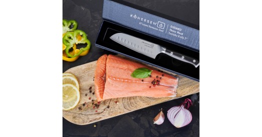 Nóż santoku SANTOKU KOHERSEN Elegance EBONY WOOD 5”