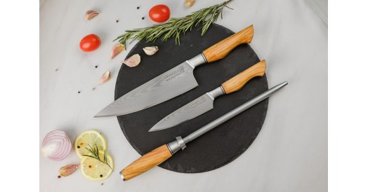 Zestaw noży ESSENTIAL PROFESSIONAL OLIVE WOOD