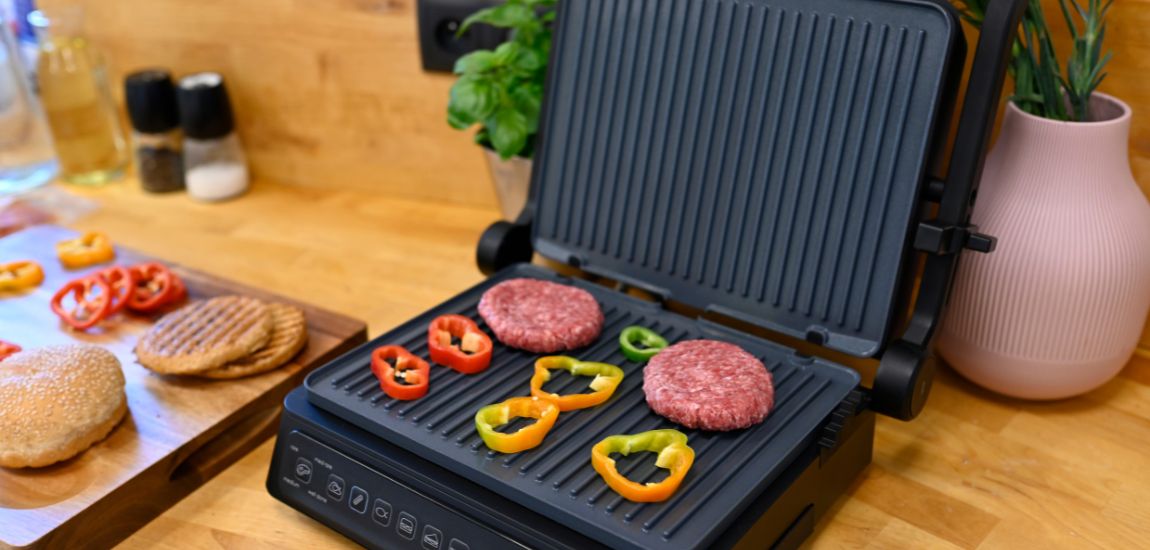 Grill Kohersen Black Matt – otwarty z płytami grillowymi