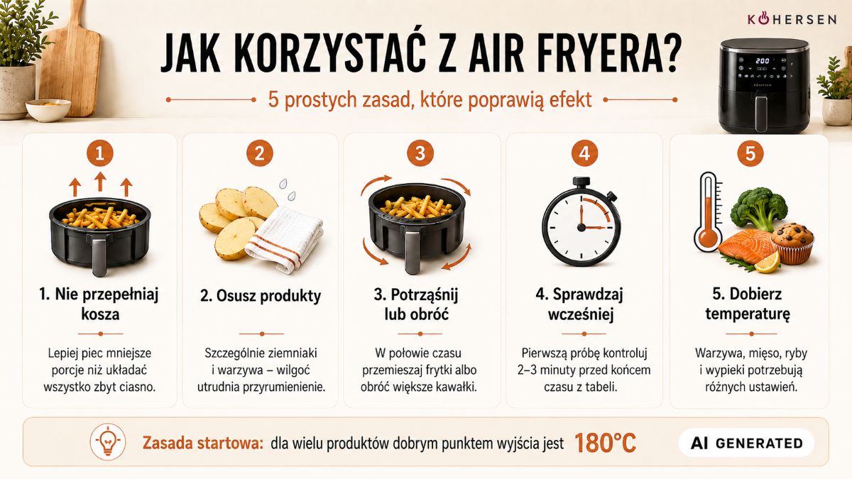 Zasady korzystania z air fryera