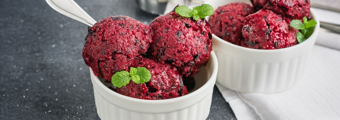 Sorbet malinowo-miętowy