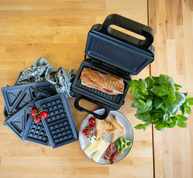 Opiekacz 3w1 z płytami do mycia w zmywarce