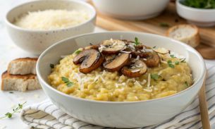 Risotto z suszonymi podgrzybkami i parmezanem